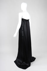 Recess Los Angeles Vintage Ann Demeulemeester Silk Strapless Oversized Evening Palazzo Jumpsuit Pant