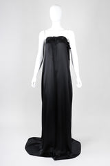 Recess Los Angeles Vintage Ann Demeulemeester Silk Strapless Oversized Evening Palazzo Jumpsuit Pant