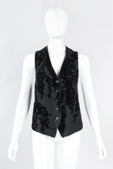 Recess Los Angeles Designer Consignment Resale Recycled Vintage Ann Demeulemeester Velvet Flocked Mesh Vest