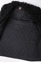 Recess Los Angeles Vintage Anne Klein Aztec Woven Curly Lamb Fur Collar Coat