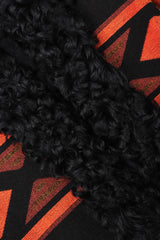 Recess Los Angeles Vintage Anne Klein Aztec Woven Curly Lamb Fur Collar Coat