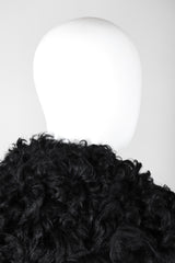 Recess Los Angeles Vintage Anne Klein Aztec Woven Curly Lamb Fur Collar Coat