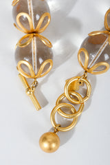 Vintage Annie Klein Lucite Ball Bead Collar Necklace Toggle Clasp at Recess