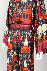 Vintage Anne Klein Boxy Tunic Pant Set Angle at Recess