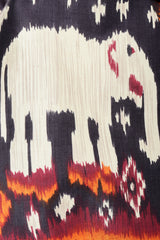 Vintage Anne Klein Boxy Tunic Pant Set Elephant Print at Recess