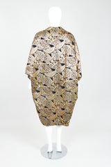 Vintage Anthony Muto Golden Brocade Fan Coccon Coat on Mannequin Back at Recess