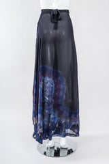 Recess Los Angeles Designer Consignment Resale Recycled Vintage Antoine Akopian Silk Chiffon Tie-Dye Galaxy Wrap Skirt