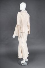 Recess Los Angeles Vintage Apropos Romantic Lace Damask Bridal Wedding Jacket & Mermaid Skirt Set