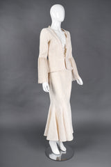 Recess Los Angeles Vintage Apropos Romantic Lace Damask Bridal Wedding Jacket & Mermaid Skirt Set