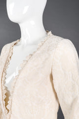 Recess Los Angeles Vintage Apropos Romantic Lace Damask Bridal Wedding Jacket & Mermaid Skirt Set