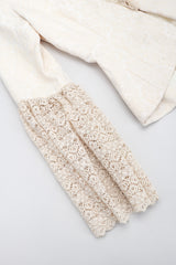 Recess Los Angeles Vintage Apropos Romantic Lace Damask Bridal Wedding Jacket & Mermaid Skirt Set