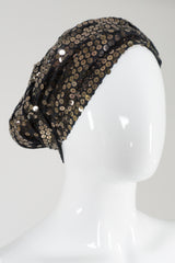 Armand Beverly Hills Vintage Bronze Gold Sequined Turban