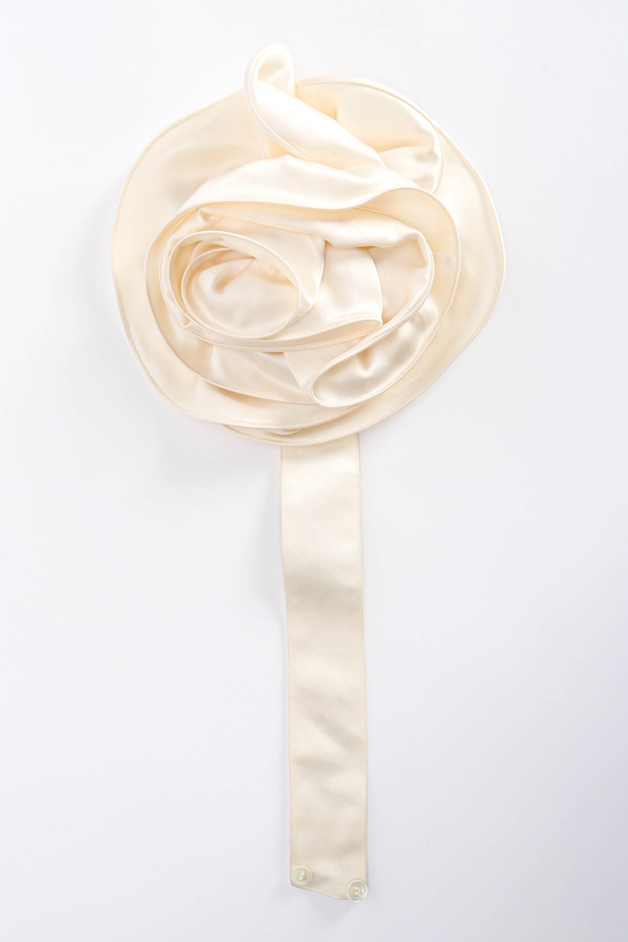 Vintage Giorgio Armani Silk Flower Choker Collar flat lay @ Recess LA