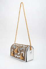 Recess Los Angeles Vintage Arnold Scaasi Embroidered Metallic Lamé Shoulder Bag
