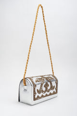 Recess Los Angeles Vintage Arnold Scaasi Embroidered Metallic Lamé Shoulder Bag