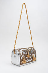 Recess Los Angeles Vintage Arnold Scaasi Embroidered Metallic Lamé Shoulder Bag
