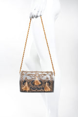 Recess Los Angeles Vintage Arnold Scaasi Embroidered Metallic Lamé Shoulder Bag
