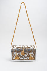 Recess Los Angeles Vintage Arnold Scaasi Embroidered Metallic Lamé Shoulder Bag
