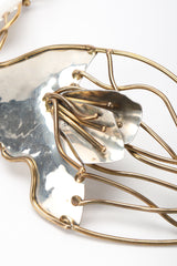 Recess Designer Consignment Vintage Joseph Boris Brutalist Art Sculpture Mixed Metal Flower Chain Belt Los Angeles Resale