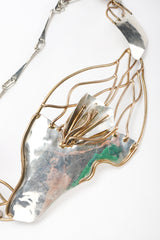 Recess Designer Consignment Vintage Joseph Boris Brutalist Art Sculpture Mixed Metal Flower Chain Belt Los Angeles Resale