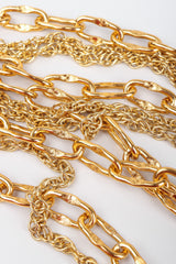 Recess Los Angeles Vintage Atelier Nina Pressed Metal Emerald Glass Stones Gold Chain Link