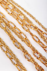 Recess Los Angeles Vintage Atelier Nina Pressed Metal Emerald Glass Stones Gold Chain Link