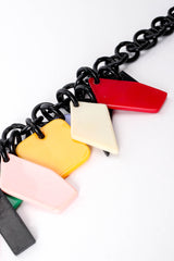 Vintage Bill Schiffer Color-Blocked Geometry Necklace crop at Recess Los Angeles