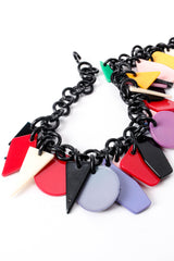 Vintage Bill Schiffer Color-Blocked Geometry Necklace crop at Recess Los Angeles