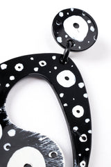 Vintage Bill Schiffer Handmade Abstract Peacock Earrings crop at Recess Los Angeles