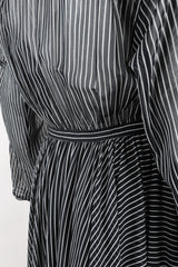 Recess Los Angeles Vintage Badgley Mischka 70s Maxi Striped Shirtwaist Dress