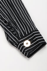 Recess Los Angeles Vintage Badgley Mischka 70s Maxi Striped Shirtwaist Dress