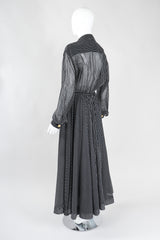 Recess Los Angeles Vintage Badgley Mischka 70s Maxi Striped Shirtwaist Dress