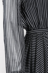 Recess Los Angeles Vintage Badgley Mischka 70s Maxi Striped Shirtwaist Dress