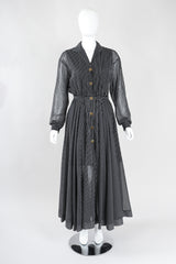 Recess Los Angeles Vintage Badgley Mischka 70s Maxi Striped Shirtwaist Dress