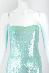 Recess Designer Consignment Vintage Badgley Mischka Iridescent Sequin Mermaid Ariel Wedding Bridal Gown Los Angeles Resale