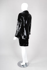 Recess Los Angeles Vintage Badgley Mischka Liquid Sequin Jacket & Skirt Suit Set