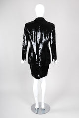 Recess Los Angeles Vintage Badgley Mischka Liquid Sequin Jacket & Skirt Suit Set