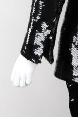 Recess Los Angeles Vintage Badgley Mischka Liquid Sequin Jacket & Skirt Suit Set