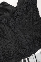 Recess Los Angeles Vintage Baracci Silk Gingham Bustier Ball Gown