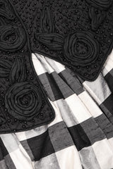 Recess Los Angeles Vintage Baracci Silk Gingham Bustier Ball Gown