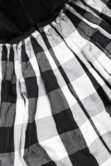 Recess Los Angeles Vintage Baracci Silk Gingham Bustier Ball Gown