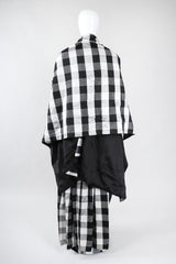 Recess Los Angeles Vintage Baracci Silk Gingham Bustier Ball Gown