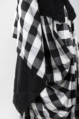 Recess Los Angeles Vintage Baracci Silk Gingham Bustier Ball Gown