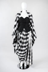 Recess Los Angeles Vintage Baracci Silk Gingham Bustier Ball Gown