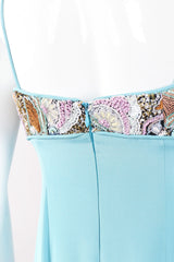 Recess Los Angeles Vintage Baracci Silk Mermaid Embellished Empire Dress