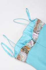 Recess Los Angeles Vintage Baracci Silk Mermaid Embellished Empire Dress