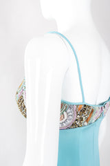 Recess Los Angeles Vintage Baracci Silk Mermaid Embellished Empire Dress