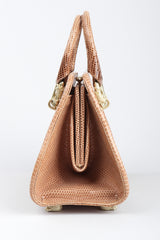 Recess Los Angeles Vintage Barry Kieselstein-Cord Gold Metal Alligator Tan Hardware Suede Lining