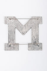 Recess Los Angeles Vintage Dorothy Bauer M Shaped Large Initial Red Rhinestone Pin