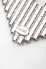 Recess Los Angeles Vintage Dorothy Bauer M Shaped Large Initial Red Rhinestone Pin